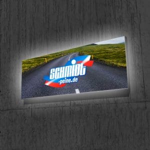 Leuchtkästen, Wandanbringung, Einseitig